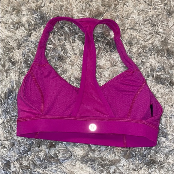 Lululemon Racerback Sports Bra HotPink - Picture 2 of 5